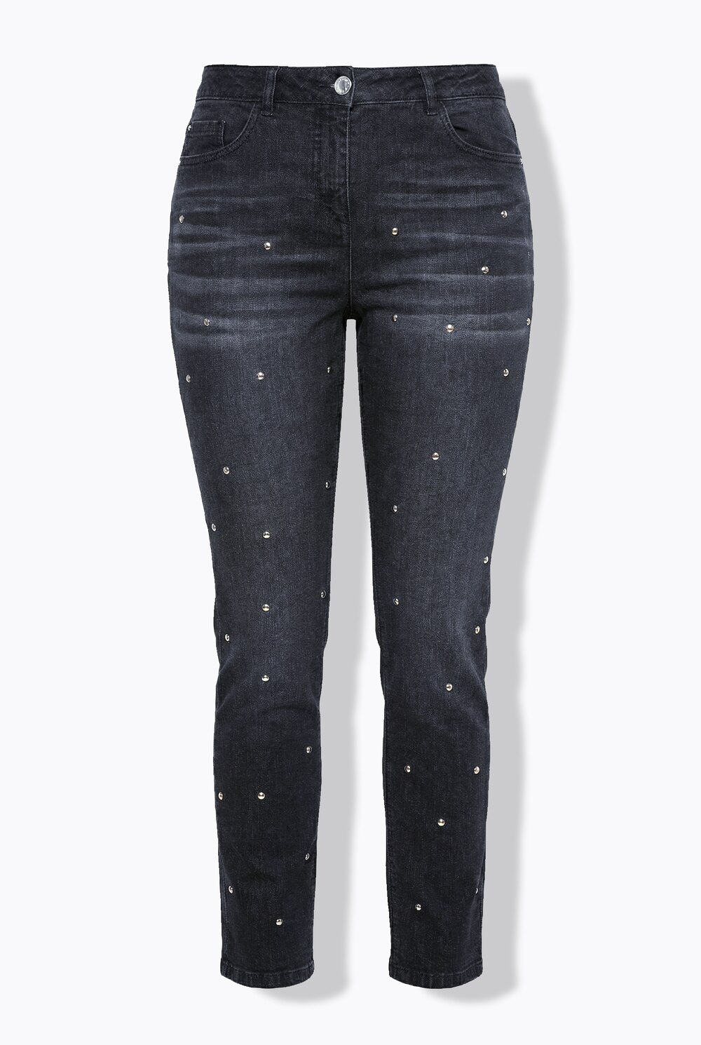 Stora storlekar Shaping-jeans Bea, Dam, svart, storlek: 54, Bomull, Angel of Style