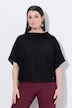 Pullover, Querstrick, Oversized, Stehkragen, Halbarm