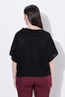 Pullover, Querstrick, Oversized, Stehkragen, Halbarm