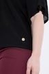 Pullover, Querstrick, Oversized, Stehkragen, Halbarm