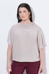 Pullover, Querstrick, Oversized, Stehkragen, Halbarm