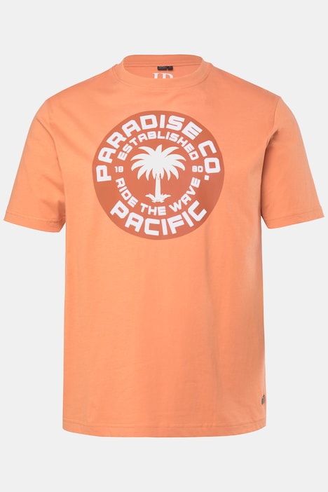 T-shirt, korte mouwen, print op de borst, tot 8XL