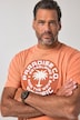 T-shirt, korte mouwen, print op de borst, tot 8XL