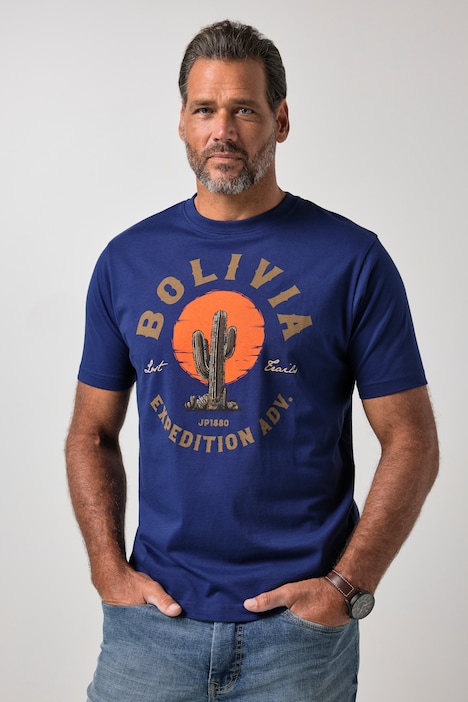 T-shirt, mezze maniche, stampa sul petto, fino alla taglia 8XL