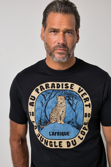 T-shirt, mezze maniche, stampa sul petto, fino alla taglia 8XL