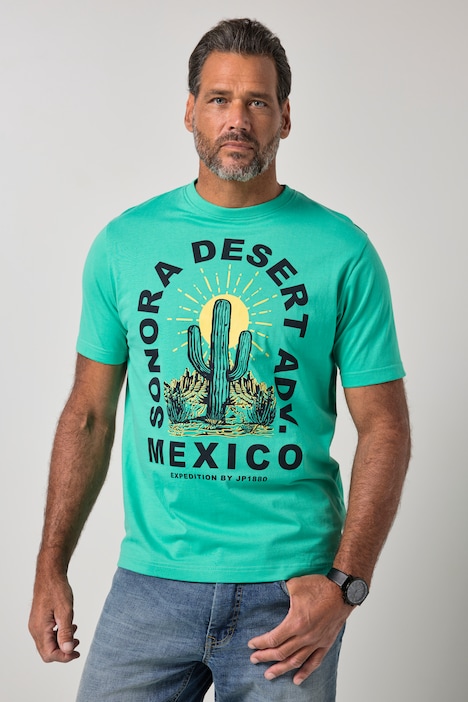 T-Shirt, Halbarm, Brustprint, bis 8 XL