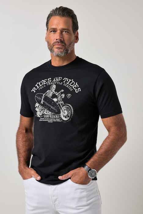 T-shirt, mezze maniche, stampa sul petto, fino alla taglia 8XL