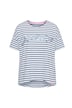 Pruhované tričko, volný střih, polo rukáv