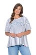 Pruhované tričko, volný střih, polo rukáv