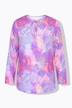 Tunika, A-Linie, bunter Druck, Langarm