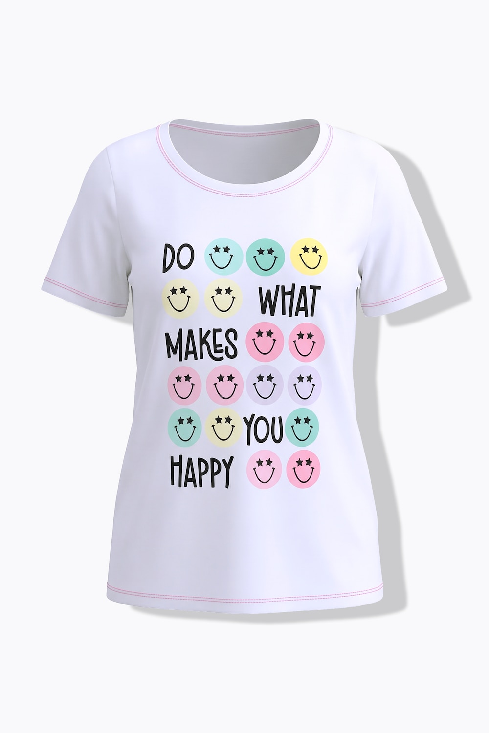 Stora storlekar T-shirt, Dam, vit, storlek: 46, Bomull, Angel of Style