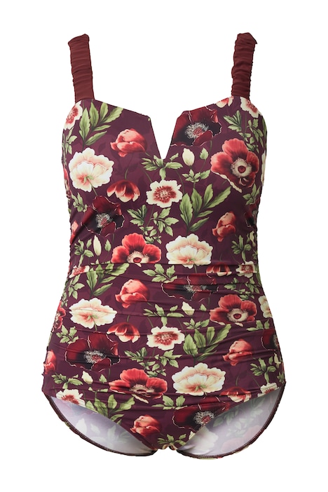 Plavky, květinový vzor, měkké košíčky, řasená ramínka, recyklované