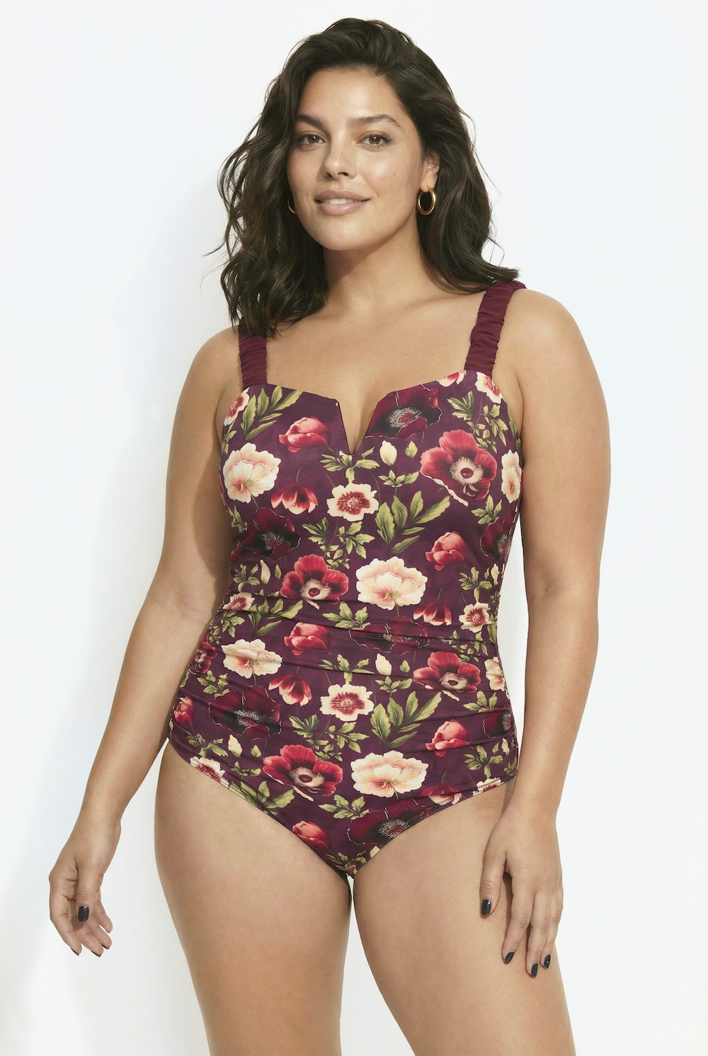 Badeanzug, Blüten, Softcups, Scrunchträger, recycelt