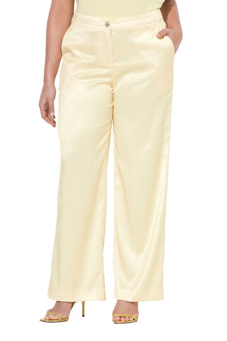 Kalhoty Mary, široké, rovné nohavice, pružný pas