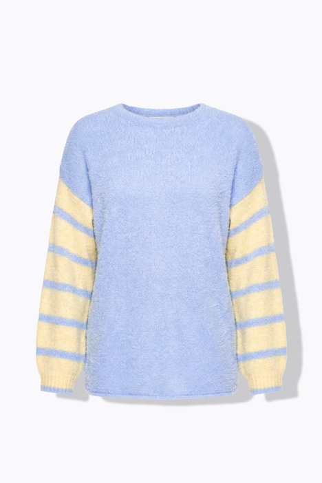 Pullover, Loose Fit, Ringel-Ballonärmel