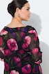 Chiffon vest, bloemen, open model, sjaalkraag, 3/4-mouwen