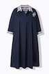 Kleid, Streifen, A-Linie, V-Ausschnitt, 3/4-Arm