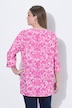 Bluse, Blüten, Tunika-Ausschnitt, 3/4-Arm