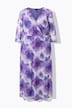 Maxikleid, Blüten, dopellagig, V-Ausschnitt, Halbarm