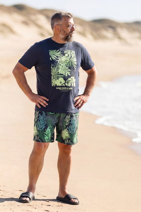 T-shirt con stampa, scollo a girocollo e mezze maniche, fino alla tg. 8XL