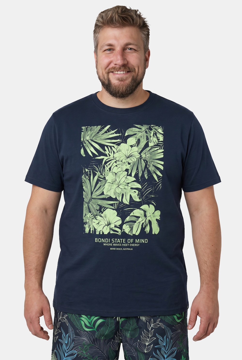 T-Shirt, Halbarm, Print, Rundhals, bis 8 XL