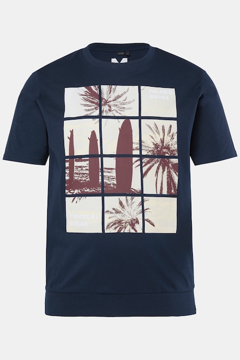 T-shirt buikfit, korte mouw, print, ronde hals, L tot 8XL