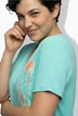 Funktions-Shirt, antibakteriell, V-Ausschnitt, Halbarm