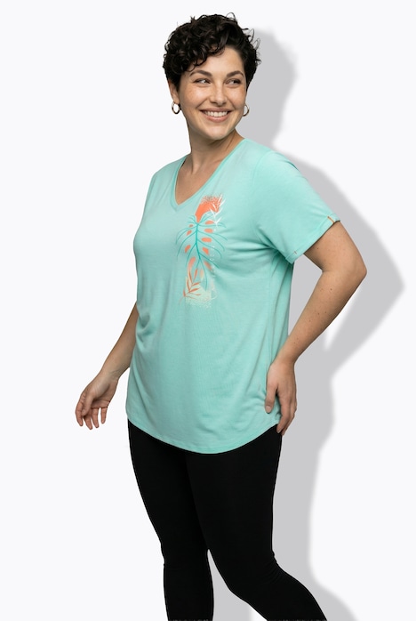 Funktions-Shirt, antibakteriell, V-Ausschnitt, Halbarm