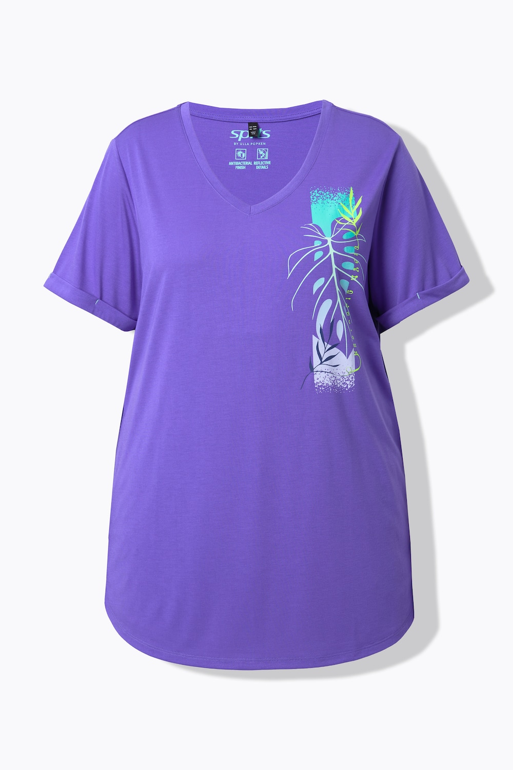 Functioneel shirt, antibacterieel, V-hals, korte mouwen