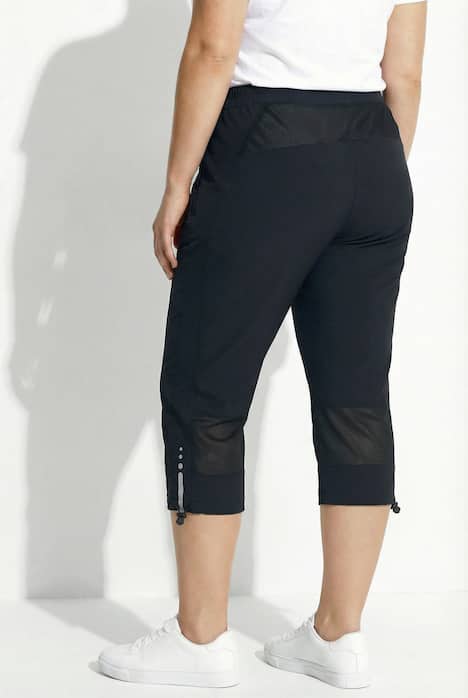 Pantaloni Capri stretch, gamba dal taglio dritto, idrorepellenti