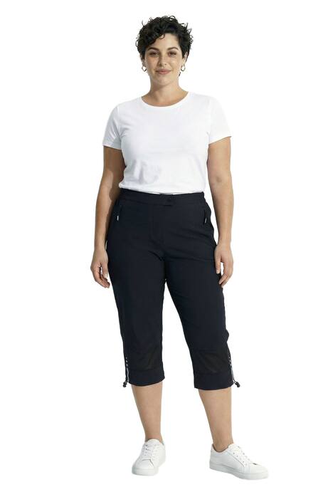 Funkční strečové capri kalhoty, rovné nohavice, vodoodpudivé