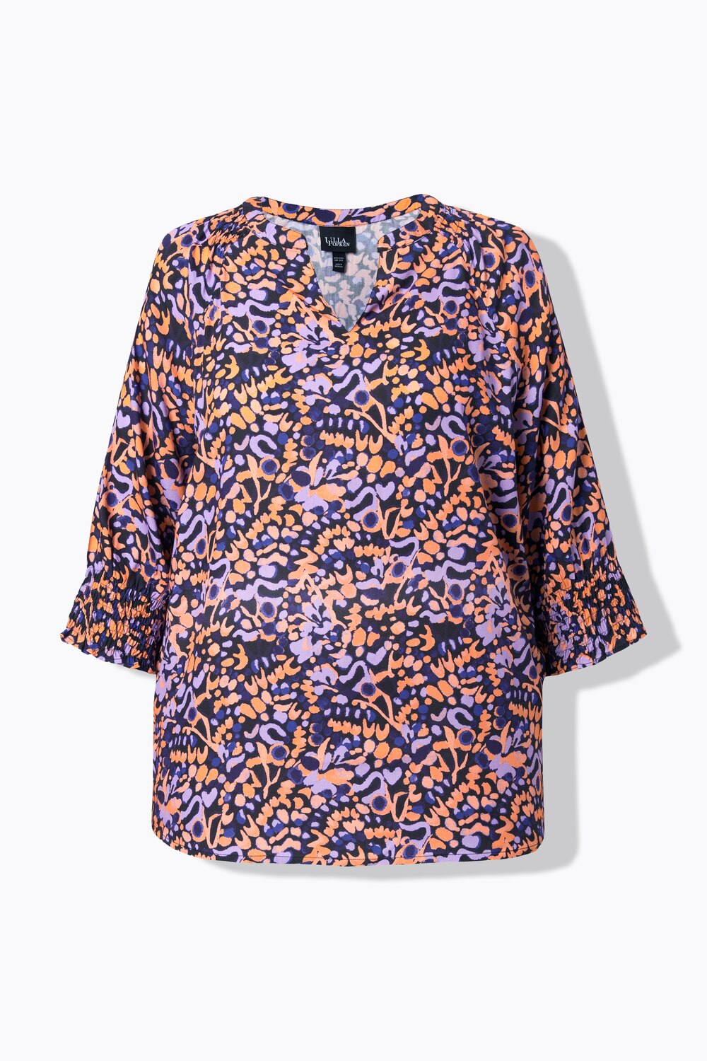 Stora storlekar Tunika, Dam, orange, storlek: 62/64, Viskos, Ulla Popken
