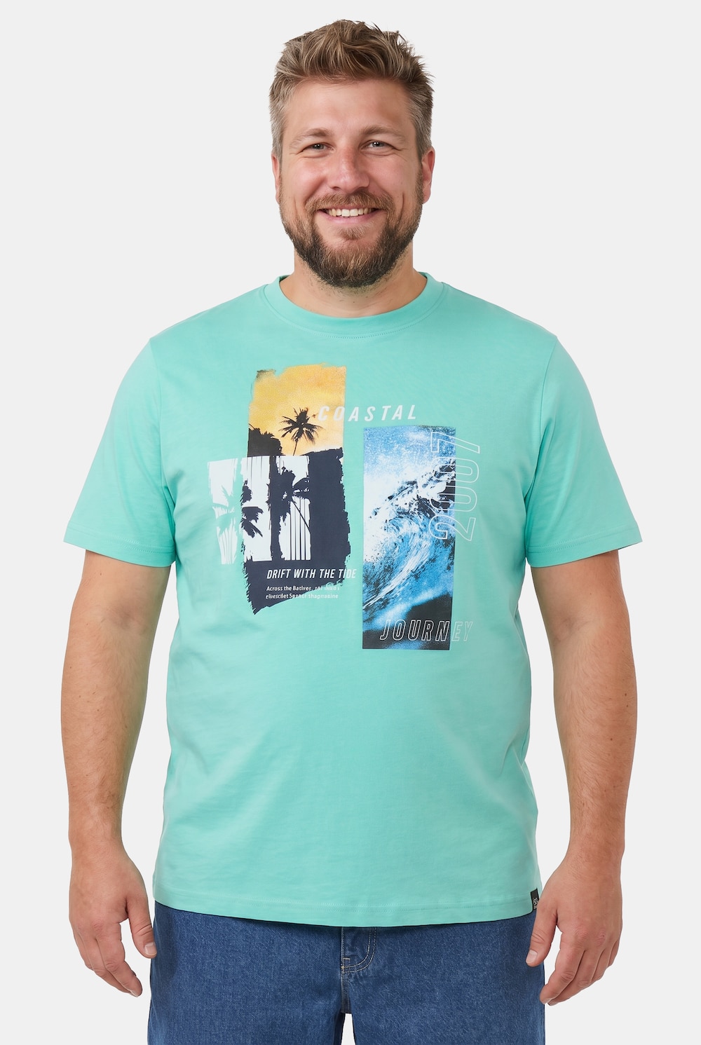 T-Shirt, Halbarm, Print, Rundhals, bis 8 XL