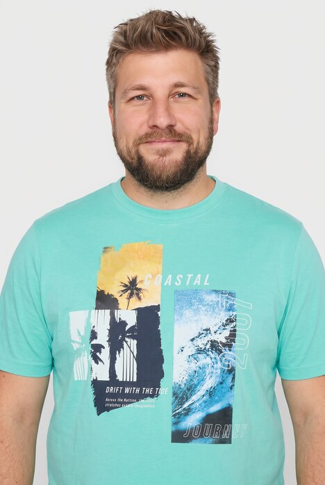 T-Shirt, Halbarm, Print, Rundhals, bis 8 XL