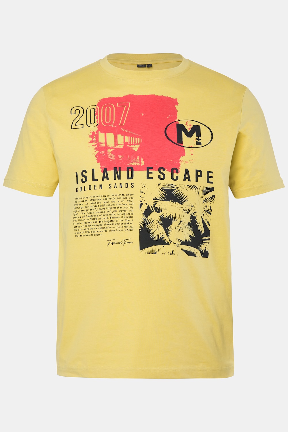 T-shirt, korte mouw, print, ronde hals, tot 8XL