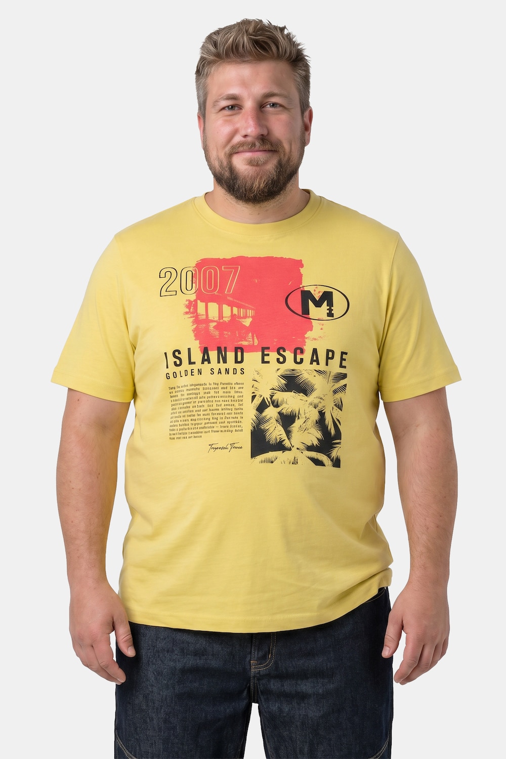 T-Shirt, Halbarm, Print, Rundhals, bis 8 XL