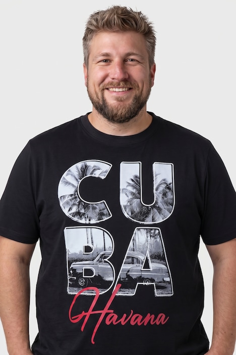 T-Shirt, Halbarm, Print, Rundhals, bis 8 XL