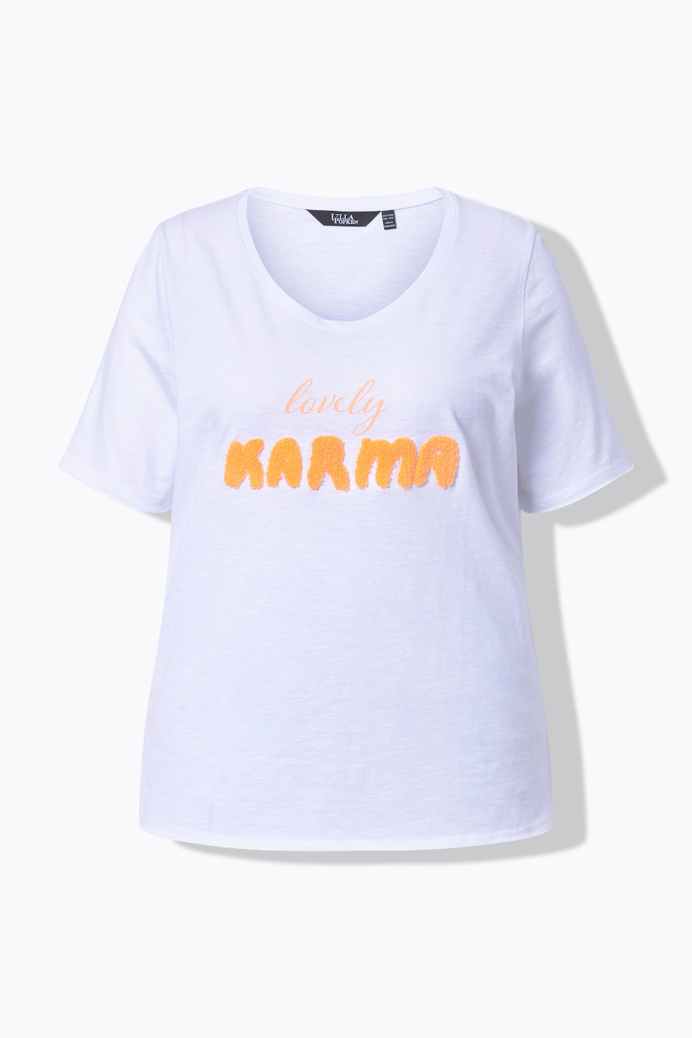 Stora storlekar T-shirt, Dam, vit, storlek: 42/44, Bomull, Ulla Popken