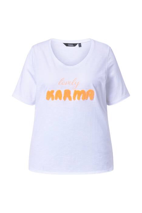 Tričko, strukturované, klasické, V výstřih, krátký rukáv