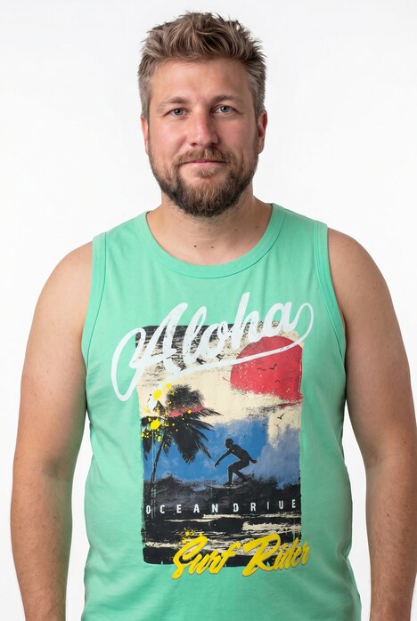 Tanktops, 2er-Pack, Print, Rundhals, bis 8 XL