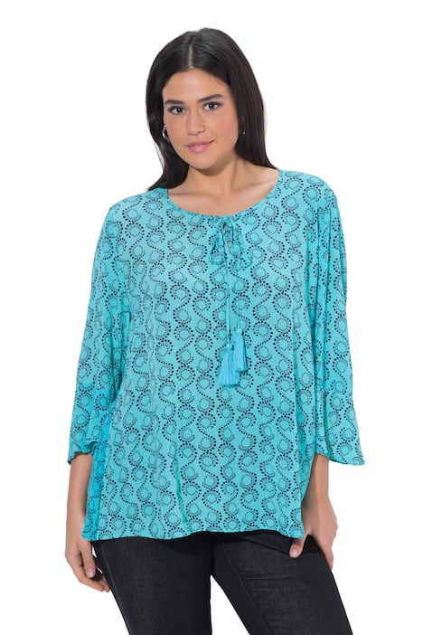 Tunika, áčkový střih, tunikový výstřih, 3/4 rukáv