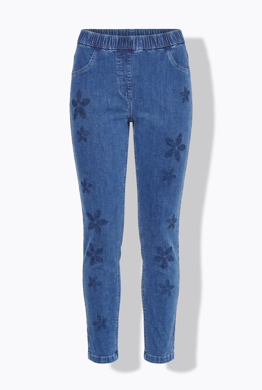 Stora storlekar Jeggings, Dam, blå, storlek: 54, Bomull, Mia Moda