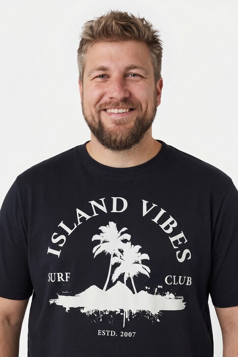 T-Shirts, 2er-Pack, Halbarm, Print, Rundhals, bis 8 XL
