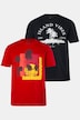 T-Shirts, 2er-Pack, Halbarm, Print, Rundhals, bis 8 XL