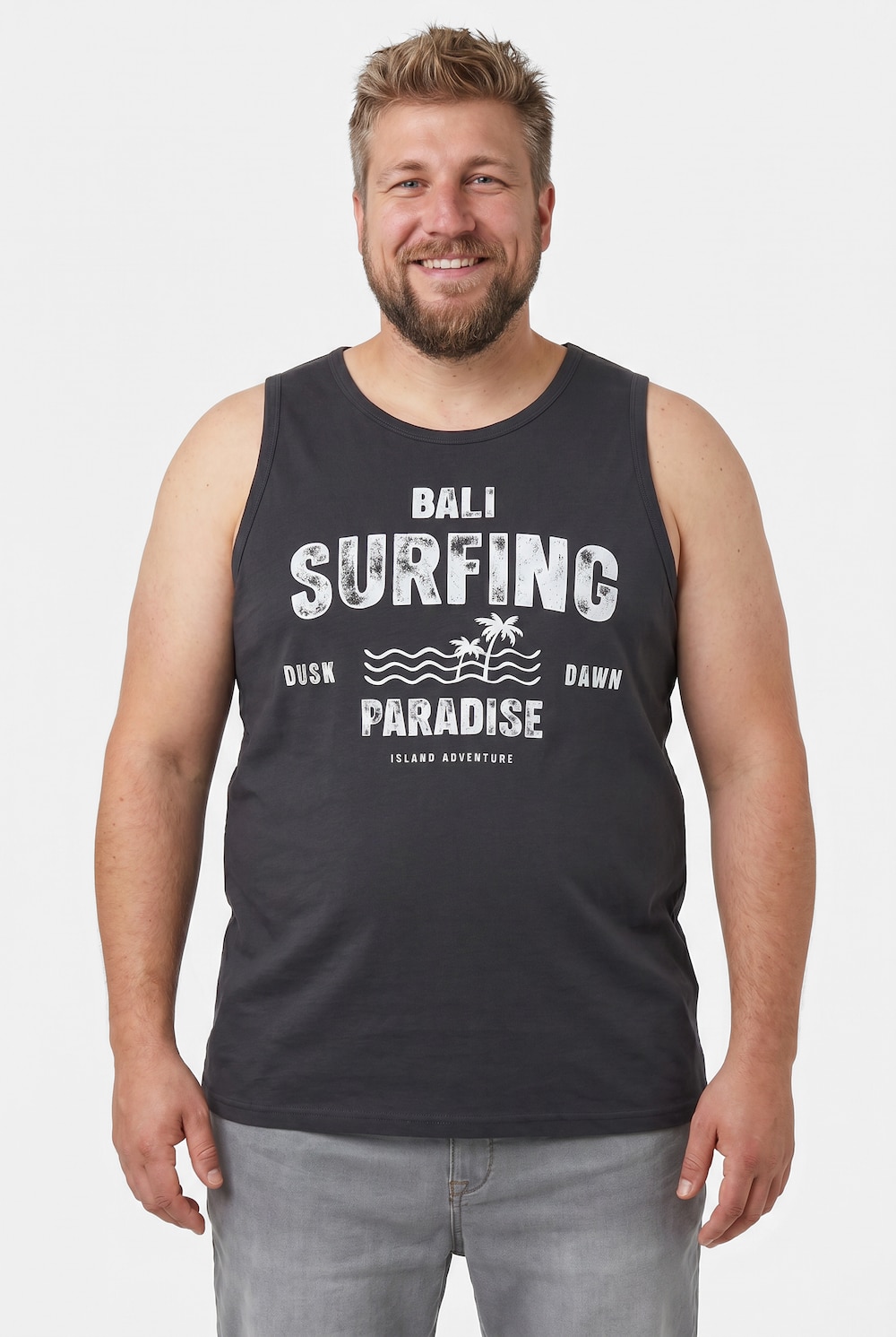 Tanktops, 2er-Pack, Print, Rundhals, bis 8 XL