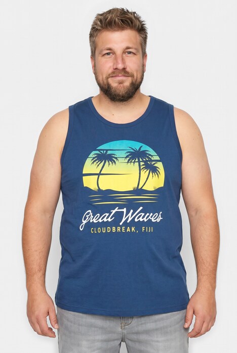 Tanktops, 2er-Pack, Print, Rundhals, bis 8 XL