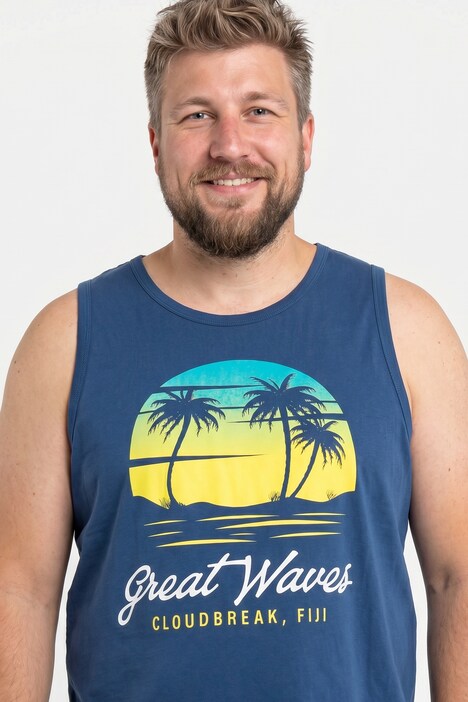 Tanktops, 2er-Pack, Print, Rundhals, bis 8 XL