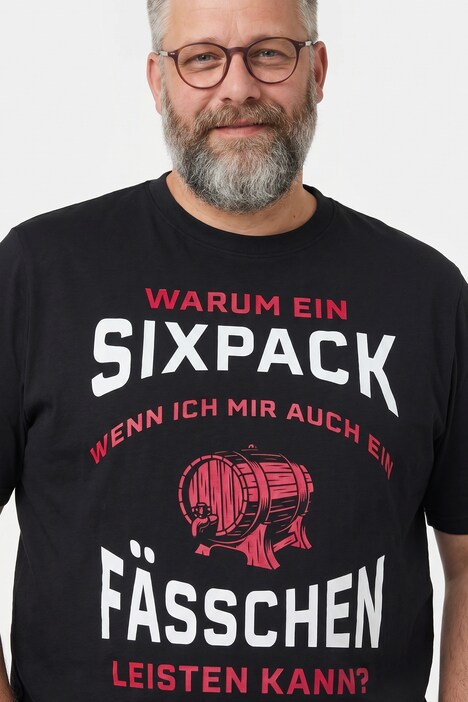 T-Shirt, Halbarm, Print, Rundhals, bis 8 XL