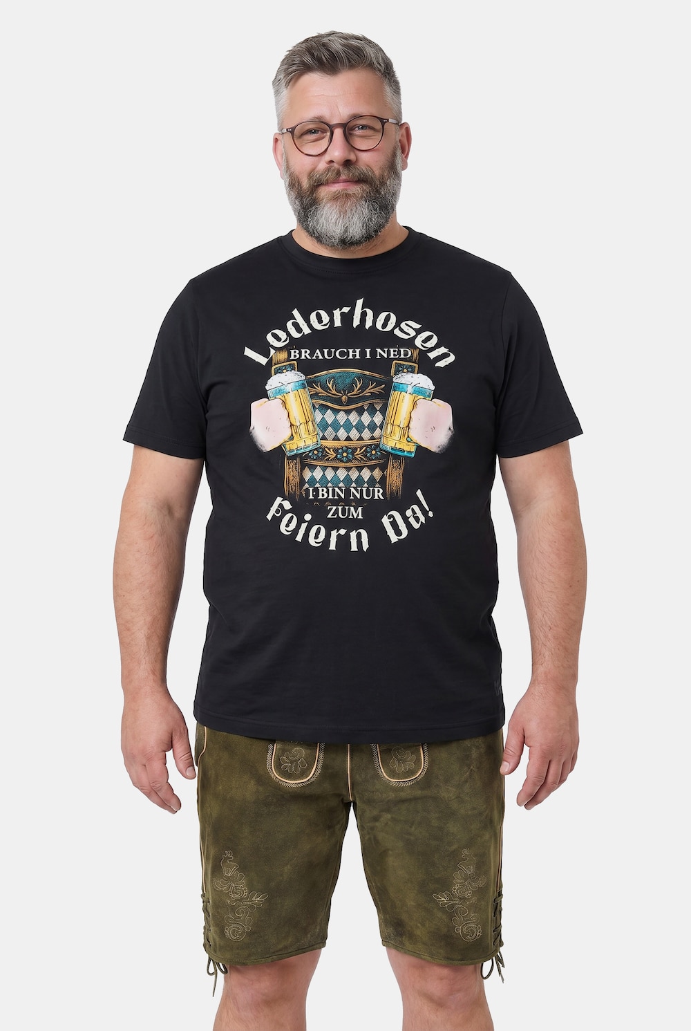 T-Shirt, Halbarm, Print, Rundhals, bis 8 XL