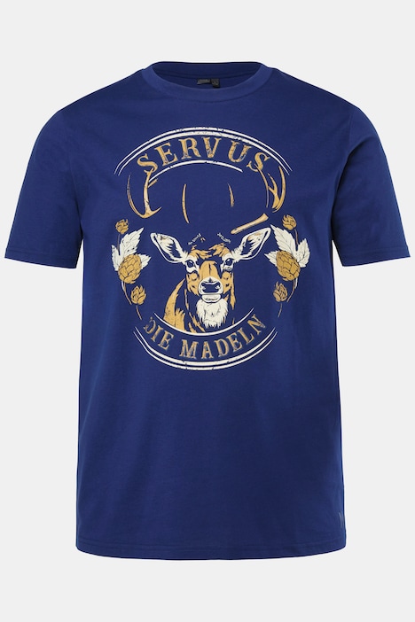 T-Shirt, Halbarm, Print, Rundhals, bis 8 XL